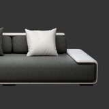 112.2" Cotton&Linen Upholstered Sofa Modern Sectional Sofa Pillow Included-Richsoul-Furniture,Living Room Furniture,Sectionals