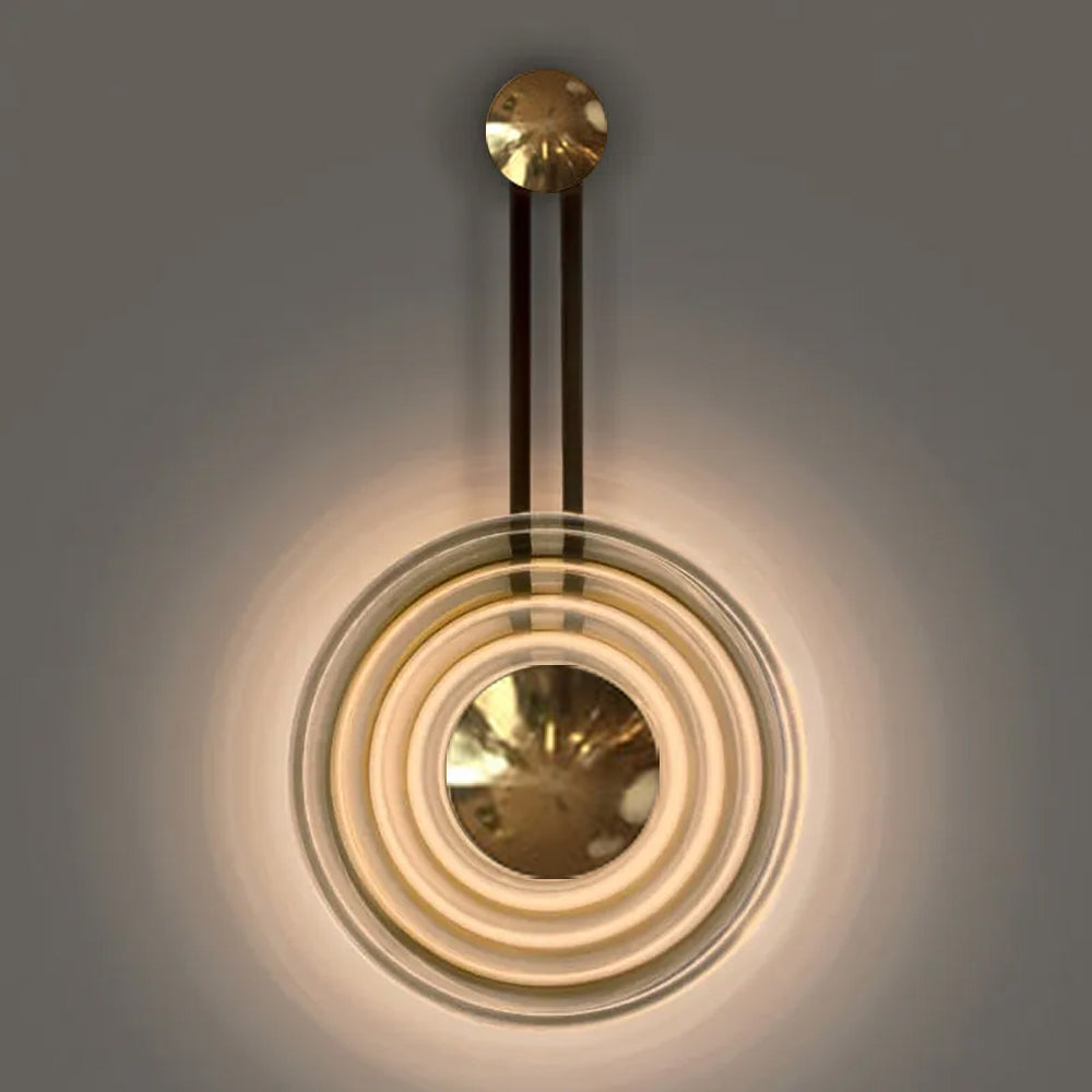 Mid-Century Modern Wall Sconce Decorative LED Wall Light in Brass