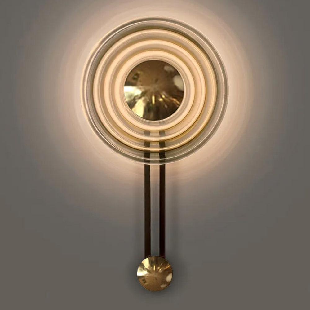 Mid-Century Modern Wall Sconce Decorative LED Wall Light in Brass