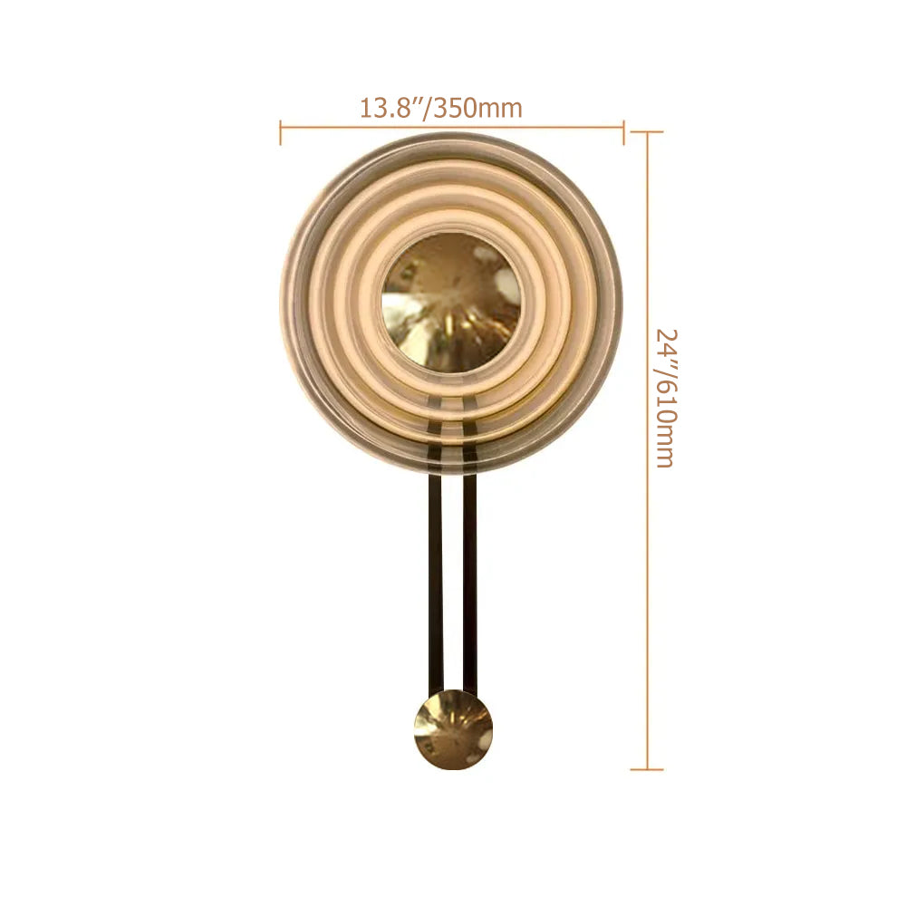 Mid-Century Modern Wall Sconce Decorative LED Wall Light in Brass