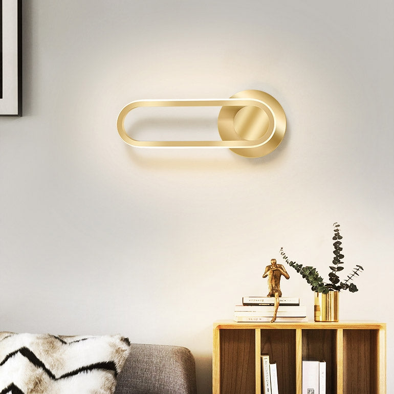 Modern Gold LED Rotated Indoor Wall Sconce