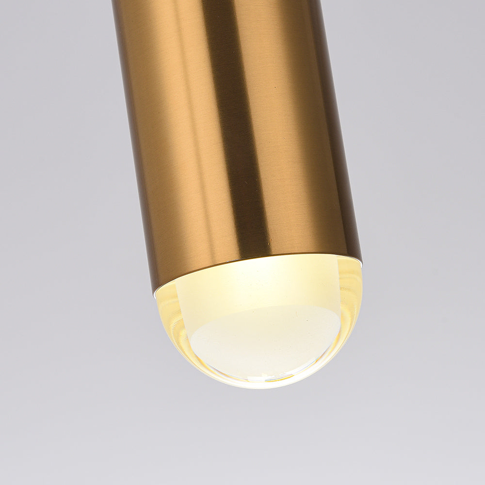 Mini Cylinder Single-Light Modern Pendant Light in Gold