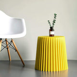 Modern Side Table Round End Table Sofa Side End Table PP Plastic in Yellow-Richsoul-End & Side Tables,Furniture,Living Room Furniture