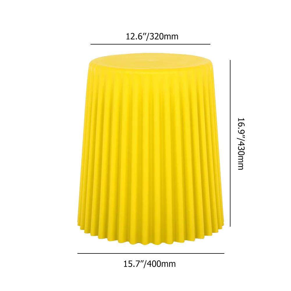 Modern Side Table Round End Table Sofa Side End Table PP Plastic in Yellow-Richsoul-End & Side Tables,Furniture,Living Room Furniture
