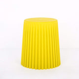 Modern Side Table Round End Table Sofa Side End Table PP Plastic in Yellow-Richsoul-End & Side Tables,Furniture,Living Room Furniture