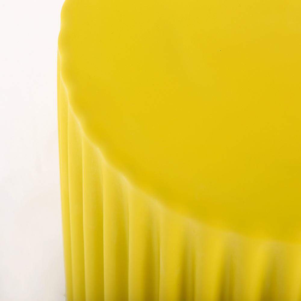 Modern Side Table Round End Table Sofa Side End Table PP Plastic in Yellow-Richsoul-End & Side Tables,Furniture,Living Room Furniture