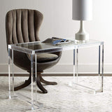 47.2" Modern Rectangular Clear Acrylic Office Writing Desk-Desks,Furniture,Office Furniture
