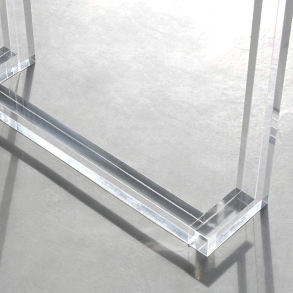 47.2" Modern Rectangular Clear Acrylic Office Writing Desk-Desks,Furniture,Office Furniture