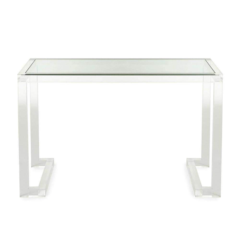 47.2" Modern Rectangular Clear Acrylic Office Writing Desk-Desks,Furniture,Office Furniture