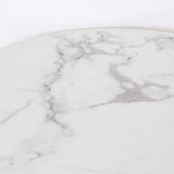 Nordic Round Coffee Table Gold Metal & White Marble Accent Table with Set of 2-Wehomz-Coffee Tables,Furniture,Living Room Furniture