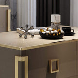 Modern Rectangular Coffee Table with Drawers with Tempered Glass Tabletop-Richsoul-Coffee Tables,Furniture,Living Room Furniture