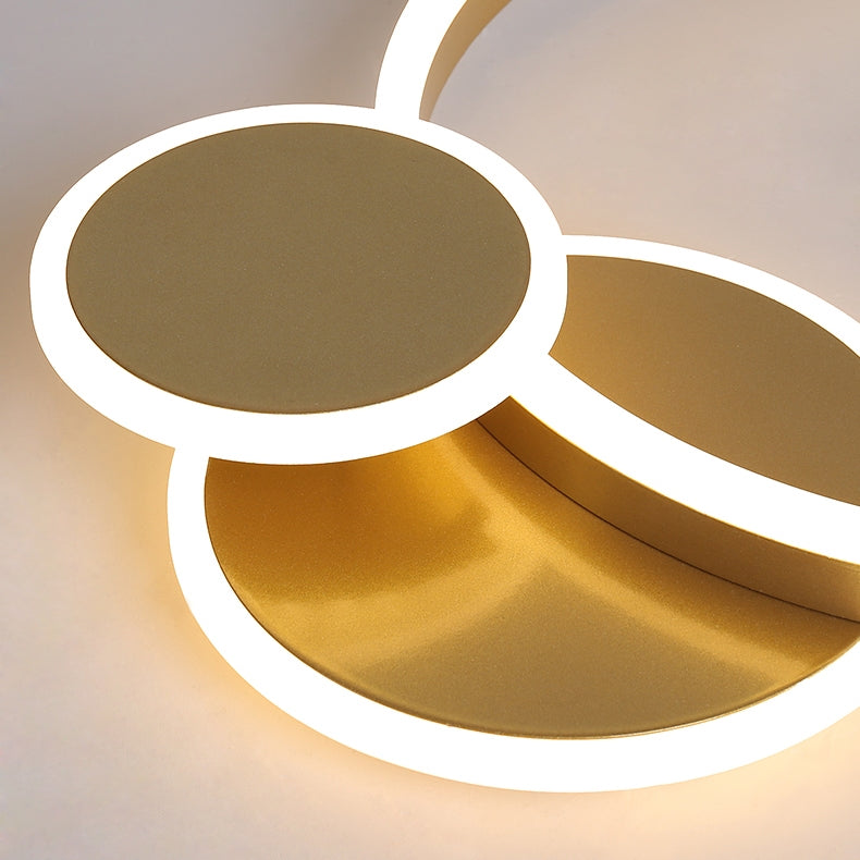 Modern Gold Ring Ceiling Light Round Led Flush Mount Lighting