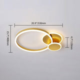 Modern Gold Ring Ceiling Light Round Led Flush Mount Lighting