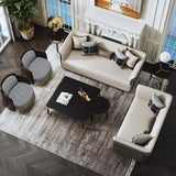 82.7" Modern Beige Microfiber Leather Upholstered Sofa 3-Seater Sofa Luxury Sofa-Richsoul-Furniture,Living Room Furniture,Sofas & Loveseats
