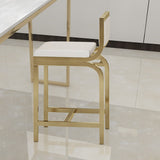 29.5" Bar Stool with Backrest White PU Leather Upholstery Set of 2