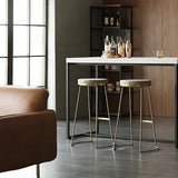 Industrial Rectangular Bar Height Table Small Dining Table for Breakfast Nook Metal Black