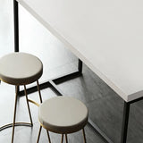 Industrial Rectangular Bar Height Table Small Dining Table for Breakfast Nook Metal Black