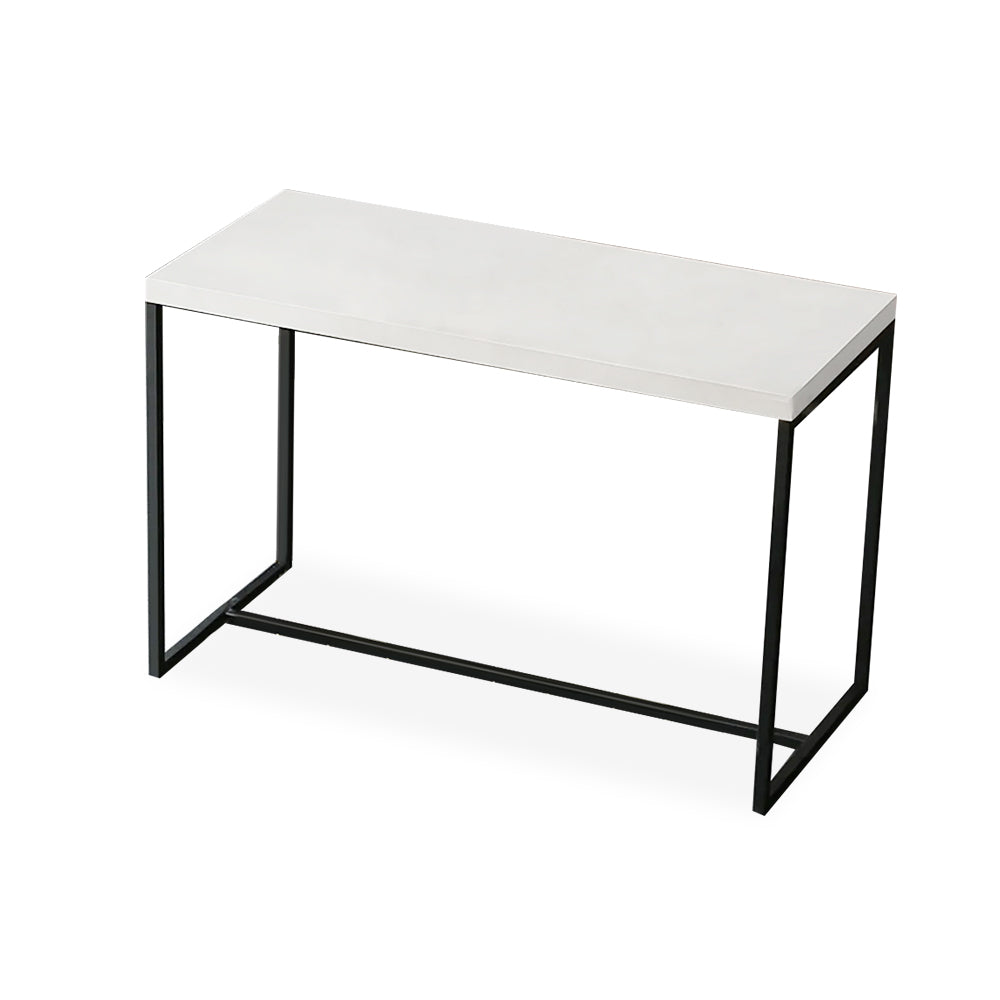 Industrial Rectangular Bar Height Table Small Dining Table for Breakfast Nook Metal Black