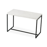 Industrial Rectangular Bar Height Table Small Dining Table for Breakfast Nook Metal Black