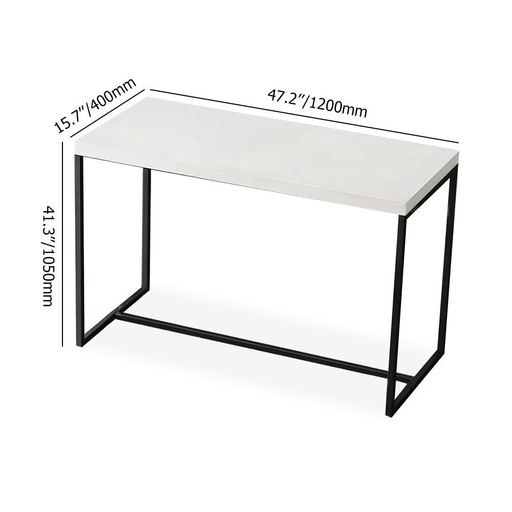 Industrial Rectangular Bar Height Table Small Dining Table for Breakfast Nook Metal Black