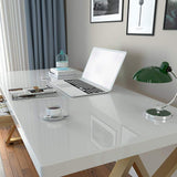 Modern White Writing Desk in Solid Wood & Metal Home Office Desk-Desks,Furniture,Office Furniture