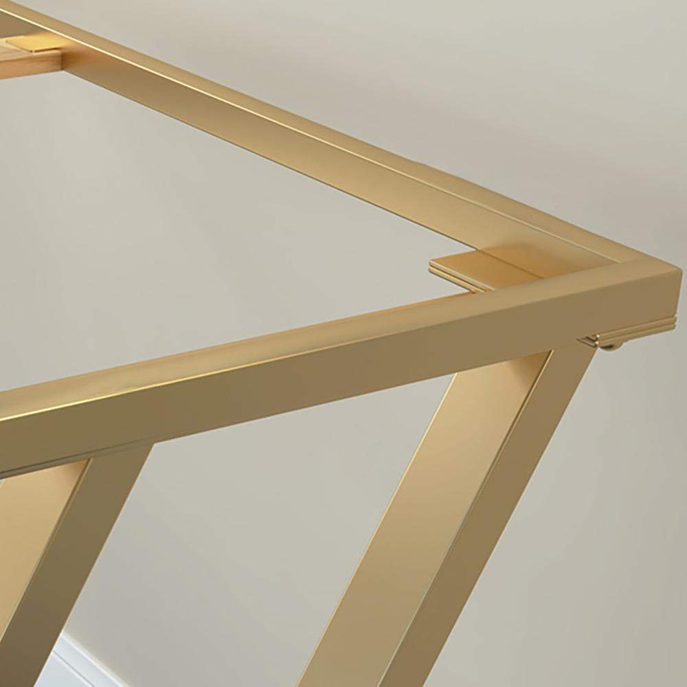 Modern White Writing Desk in Solid Wood & Metal Home Office Desk-Desks,Furniture,Office Furniture