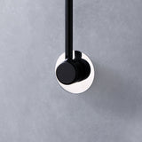 Modern White Marble Round Decorative Indoor Wall Sconce in Black Finish