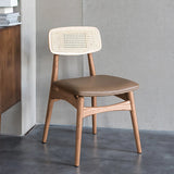 Modern Dining Chair High Back Rattan Dining Chair Set of 2