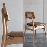 Modern Dining Chair High Back Rattan Dining Chair Set of 2