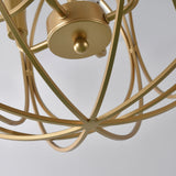 Luxurious Modern Chic Gold Sphere 4-Light Iron Orb Chain Suspended Chandelier