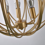 Luxurious Modern Chic Gold Sphere 4-Light Iron Orb Chain Suspended Chandelier