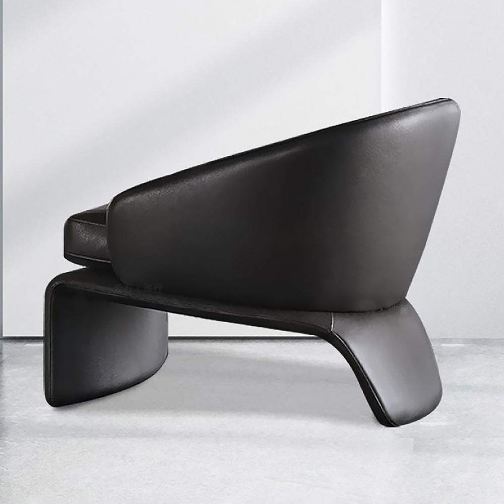 Modern Accent Chair Microfiber Leather Upholstered Deep Gray Chair-Richsoul-Chairs & Recliners,Furniture,Living Room Furniture