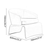 Modern Accent Chair Microfiber Leather Upholstered Deep Gray Chair-Richsoul-Chairs & Recliners,Furniture,Living Room Furniture