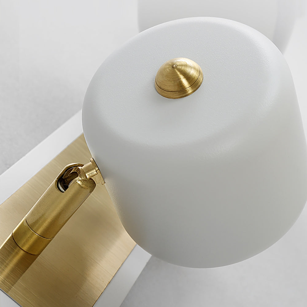 White LED Adjustable Gold Bath Vanity Light 3-Light Indoor Wall Light