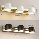 White LED Adjustable Gold Bath Vanity Light 3-Light Indoor Wall Light
