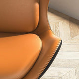 Orange & Black PU Leather Upholstered Accent Chair in Black Pillow Included-Richsoul-Chairs & Recliners,Furniture,Living Room Furniture