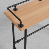 39.4" Industrial Rectangular Bar Table Metal in Black