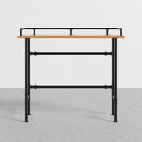 39.4" Industrial Rectangular Bar Table Metal in Black