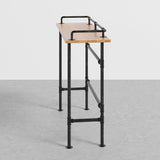39.4" Industrial Rectangular Bar Table Metal in Black