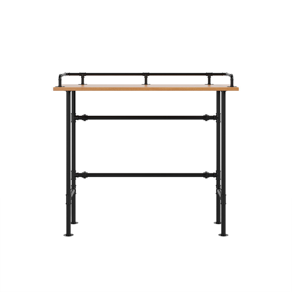 39.4" Industrial Rectangular Bar Table Metal in Black