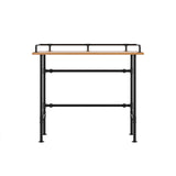 39.4" Industrial Rectangular Bar Table Metal in Black
