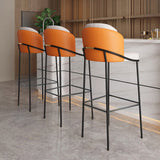 Counter Height Bar Stool Upholstered PU Leather Counter Stool with Footrest
