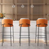 Counter Height Bar Stool Upholstered PU Leather Counter Stool with Footrest
