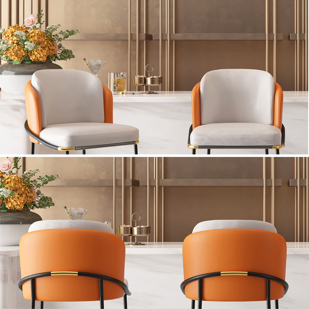 Counter Height Bar Stool Upholstered PU Leather Counter Stool with Footrest