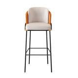 Counter Height Bar Stool Upholstered PU Leather Counter Stool with Footrest