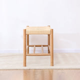 Modern Bench Dining Room Bench Rattan Bench with Wood Legs