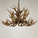 Rustic Style Resin Antler Whitetail Branch 2-Tier 12 Candle Light Large Cascade Chandelier