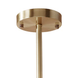 Modern Gold Glass Globe Kitchen Chandelier 6-Light