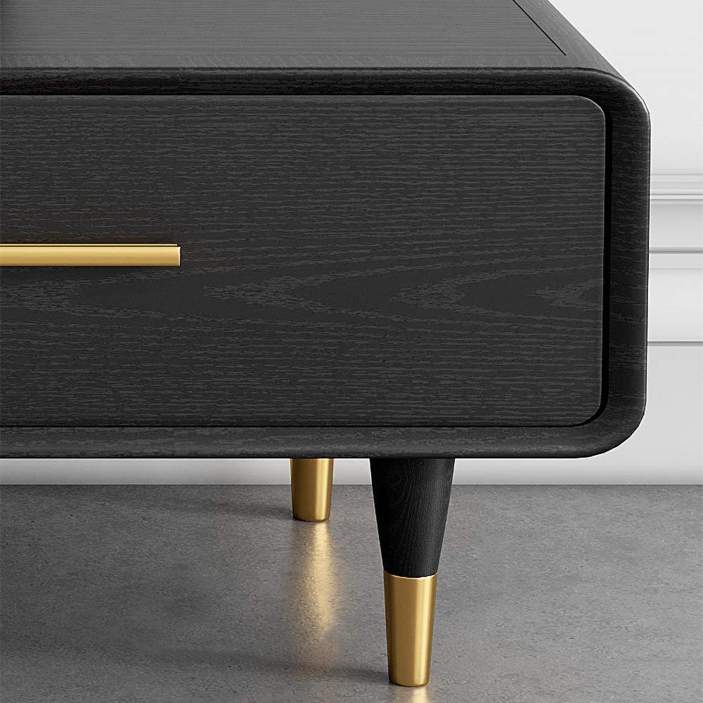Modern 63 Inch Black TV Stand Rectangle Media Stand Wood TV Console with 3 Drawers-Richsoul-Furniture,Living Room Furniture,TV Stands