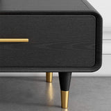 Modern 63 Inch Black TV Stand Rectangle Media Stand Wood TV Console with 3 Drawers-Richsoul-Furniture,Living Room Furniture,TV Stands